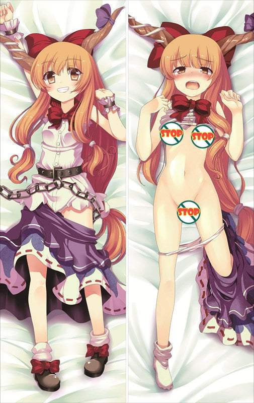 TouHou ProjectIbuki Suika Anime Dakimakura Waifu Pillow Case image 0