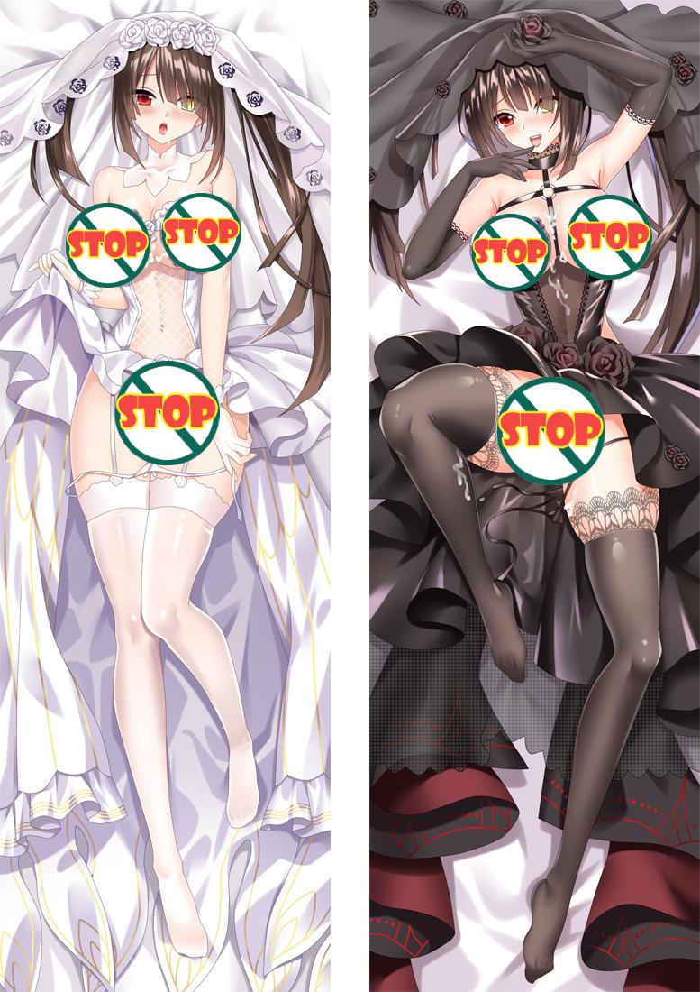 Tokisaki Kurumi Date A Live with Double Sides Zipper to make love Anime Dakimakura Pillow Case image 0