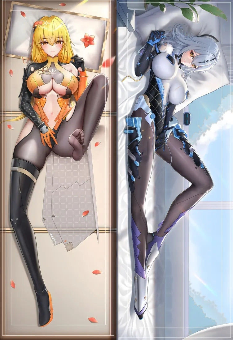 Snowbreak: Containment Zone Fenny Golden & Lyfe Bestla Anime Dakimakura Body Pillow Cover image 0