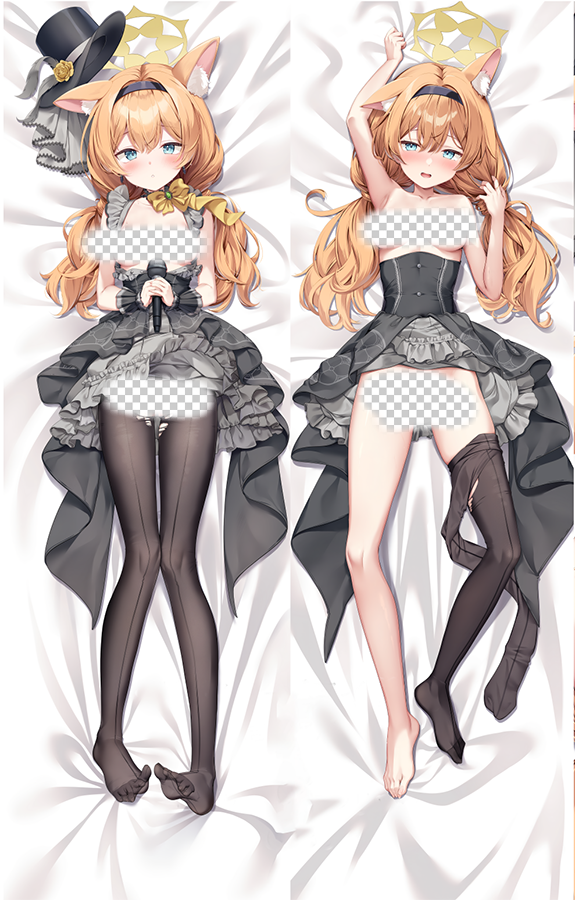 Blue Archive Iochi Marī with Double Sides Zipper to make love Anime Dakimakura Pillow Case image 0