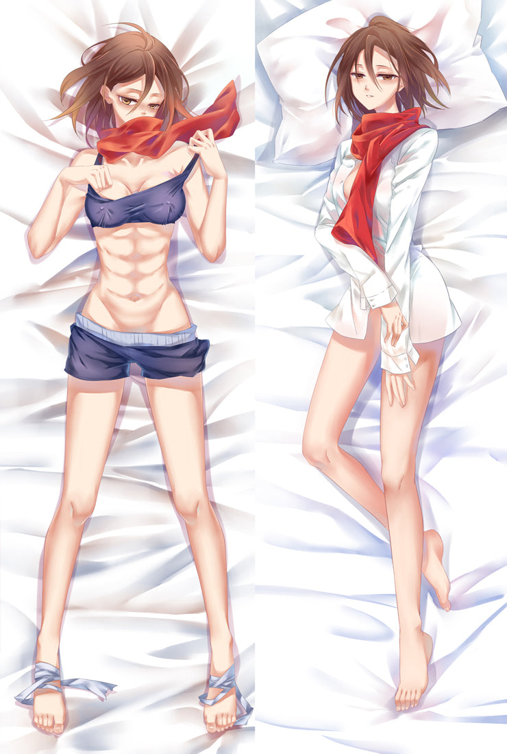 Attack on Titan Mikasa Ackerman Anime Dakimakura Japanese Hugging Body Pillow Cover image 0