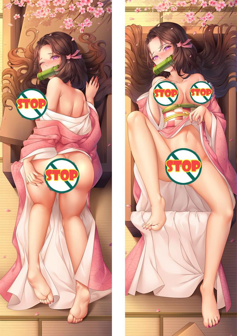 Demon Slayer: Kimetsu no Yaiba Kamado Nezuko Anime Dakimakura Body Pillow Cover image 0