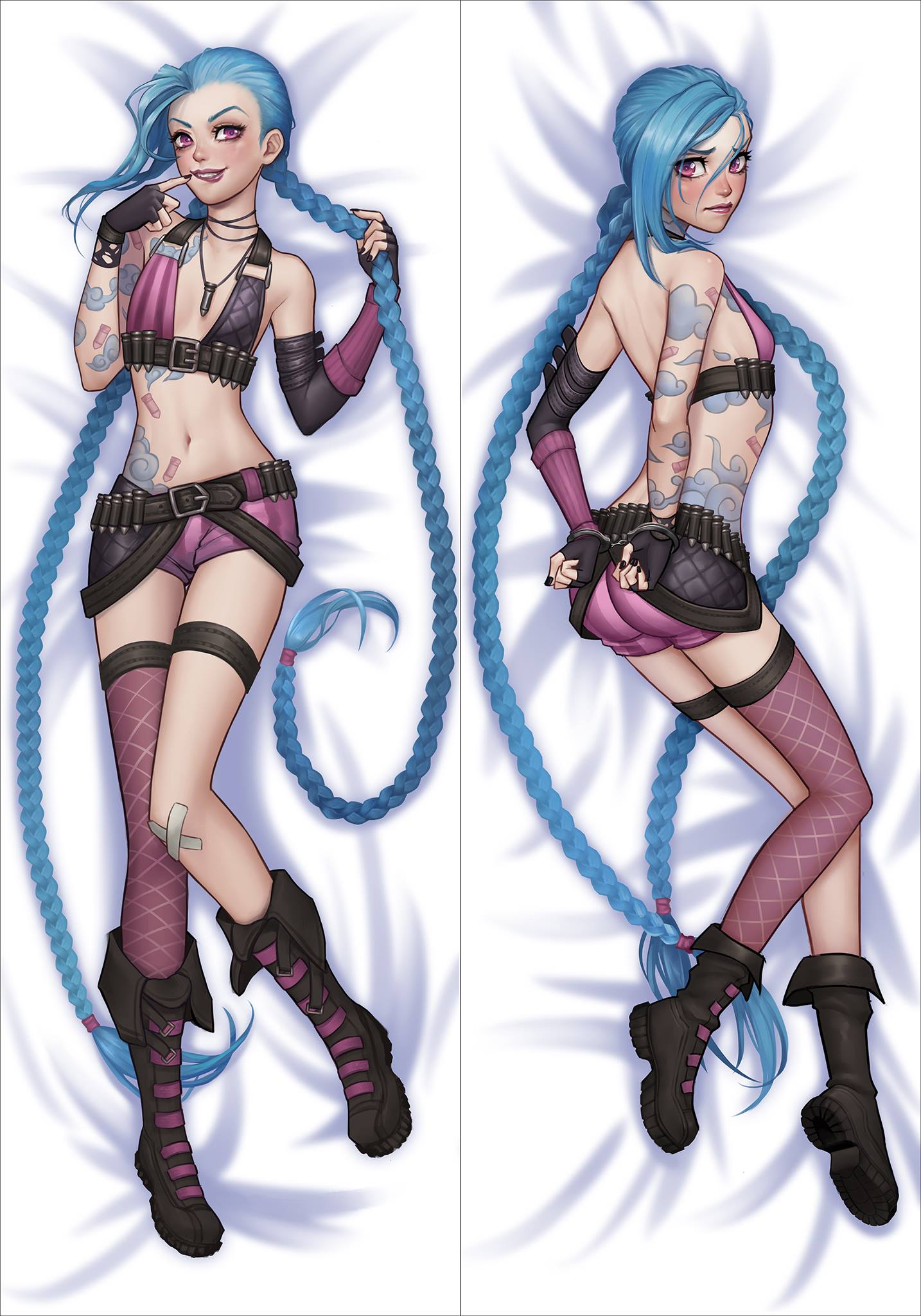 League of Legends Jinx Anime Dakimakura Japanese Pillow Cover image 0