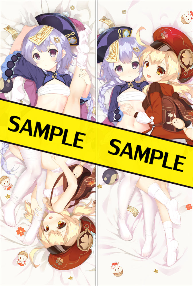 Klee and Qiqi Dakimakura Body Pillow Cover - Genshin Impact image 0