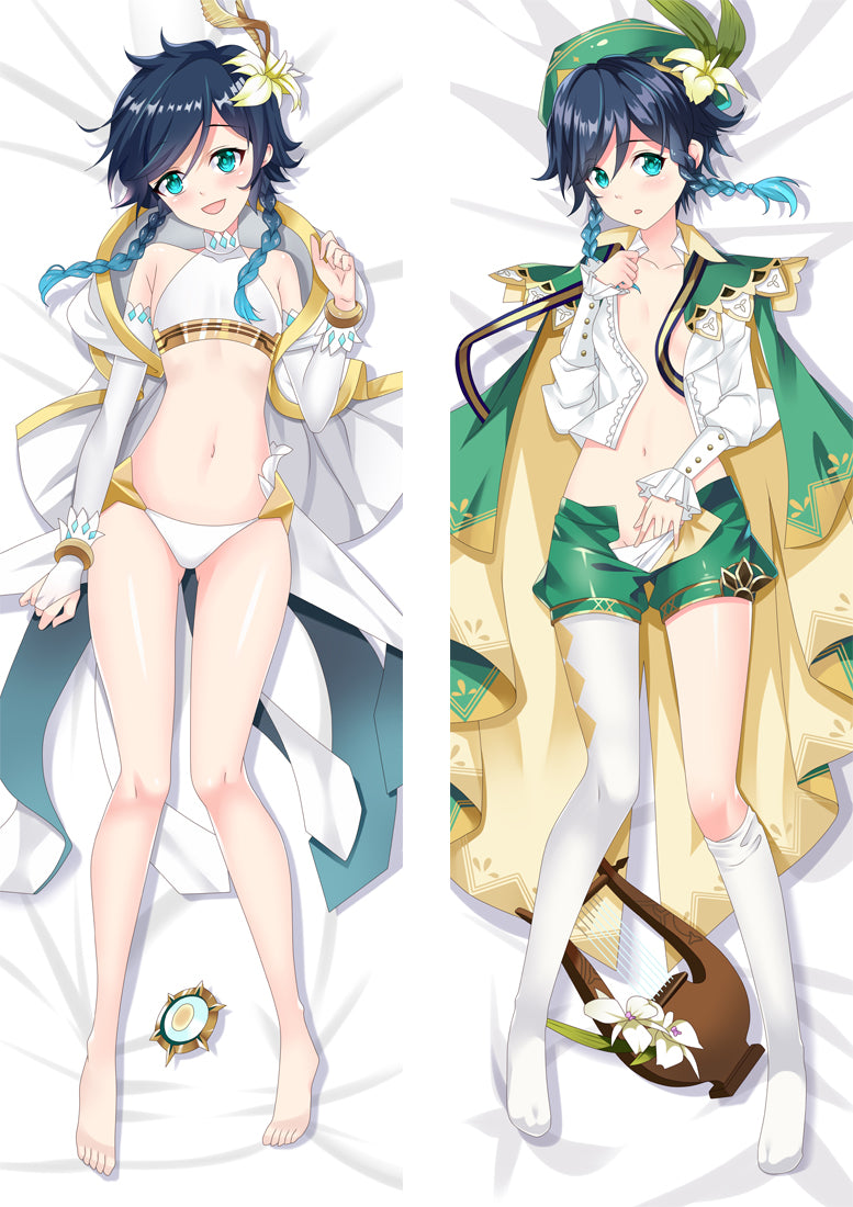 Venti Genshin Impact Dakimakura Body Pillow Cover image 0