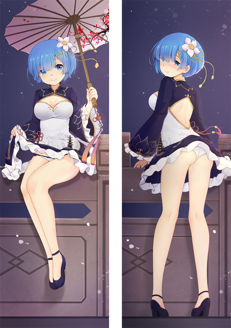 Re Zero Starting Life in Another World Rem Cheongsam Anime Dakimakura Pillow Cover image 0