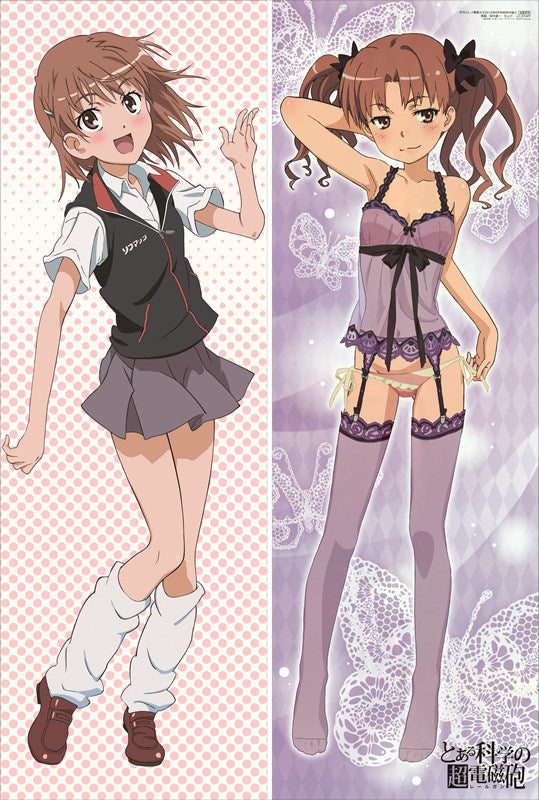 A Certain Scientific Railgun Mikoto Misaka Anime Dakimakura Body Pillow Cover image 0