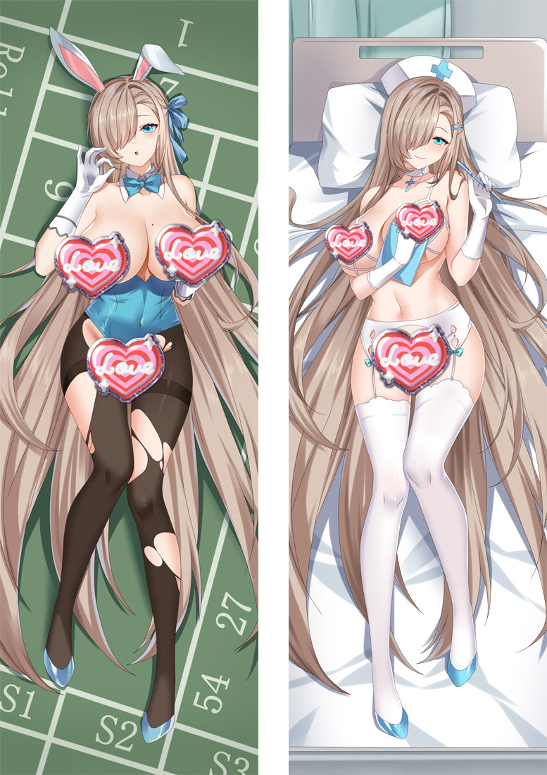 Blue Archive Itinose Asena with Double Sides Zipper to make love Anime Dakimakura Pillow Case image 0