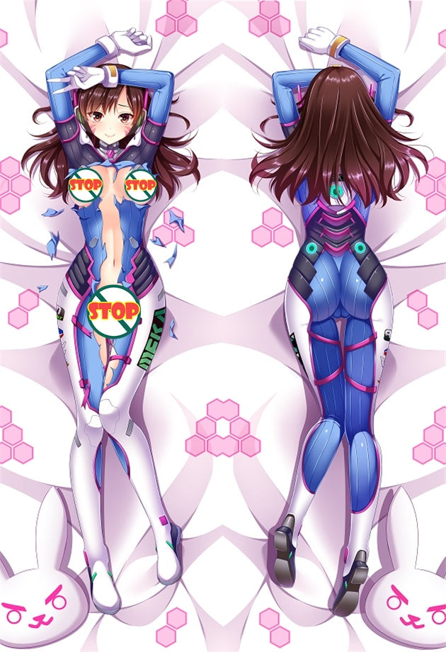 Overwatch D.Va Anime Dakimakura Pillow Case image 0
