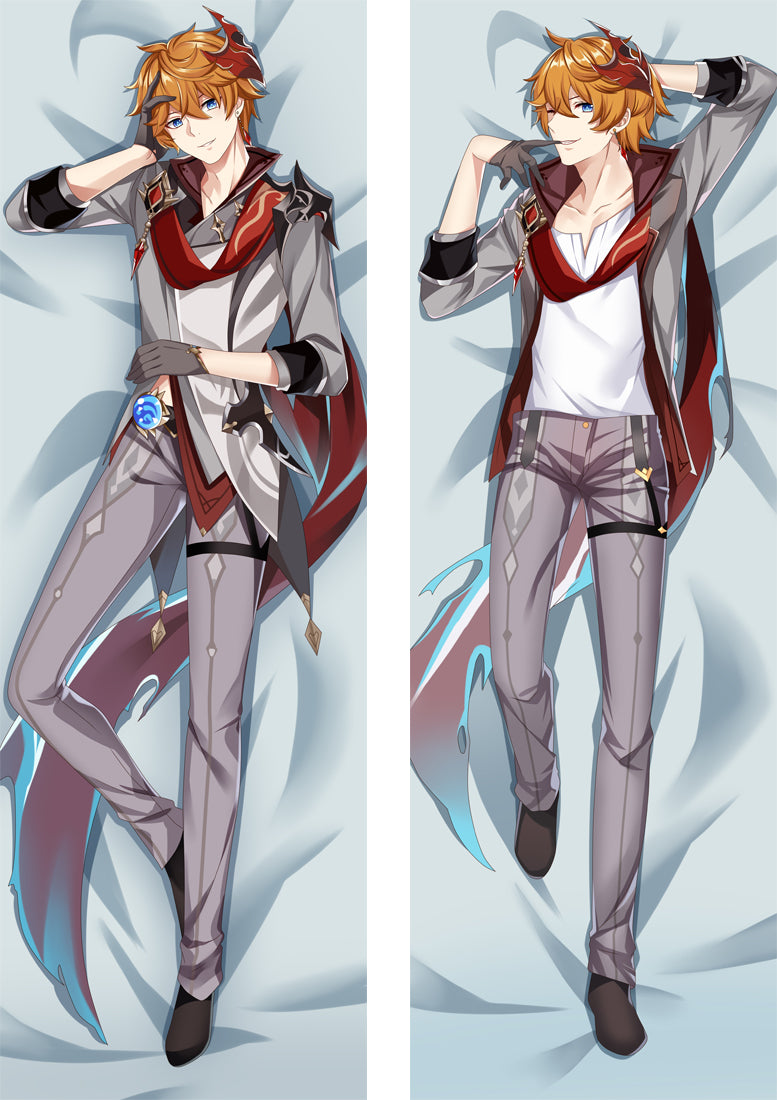 Genshin Impact Tartaglia Anime Dakimakura Body Pillow Cover image 0