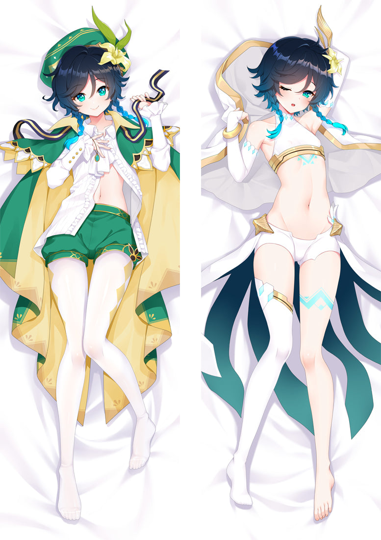 Genshin Impact Venti Anime Dakimakura Body Pillow Cover image 0