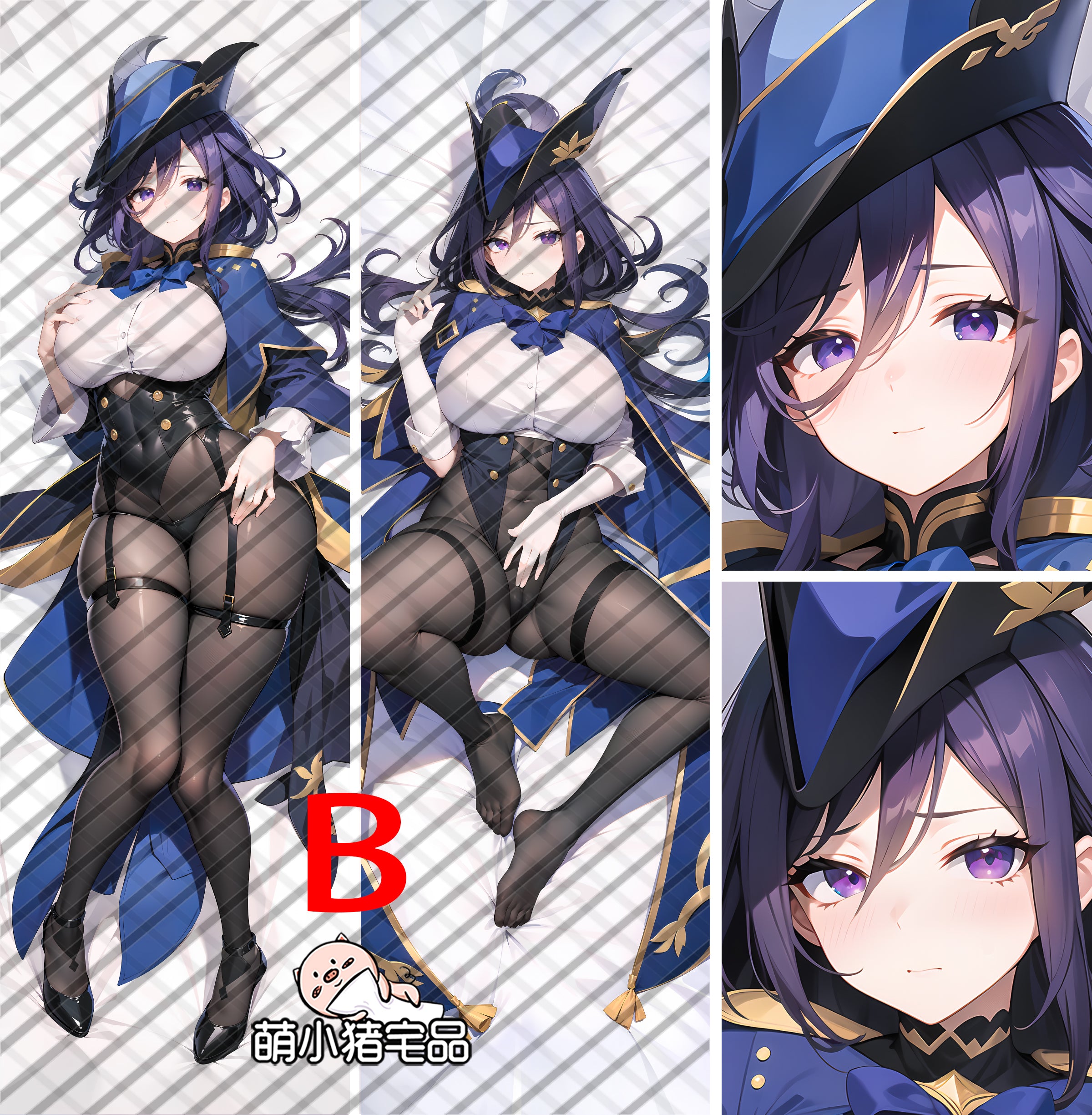 Genshin Impact Clorinde Anime Dakimakura Girl Pillow Cover image 0