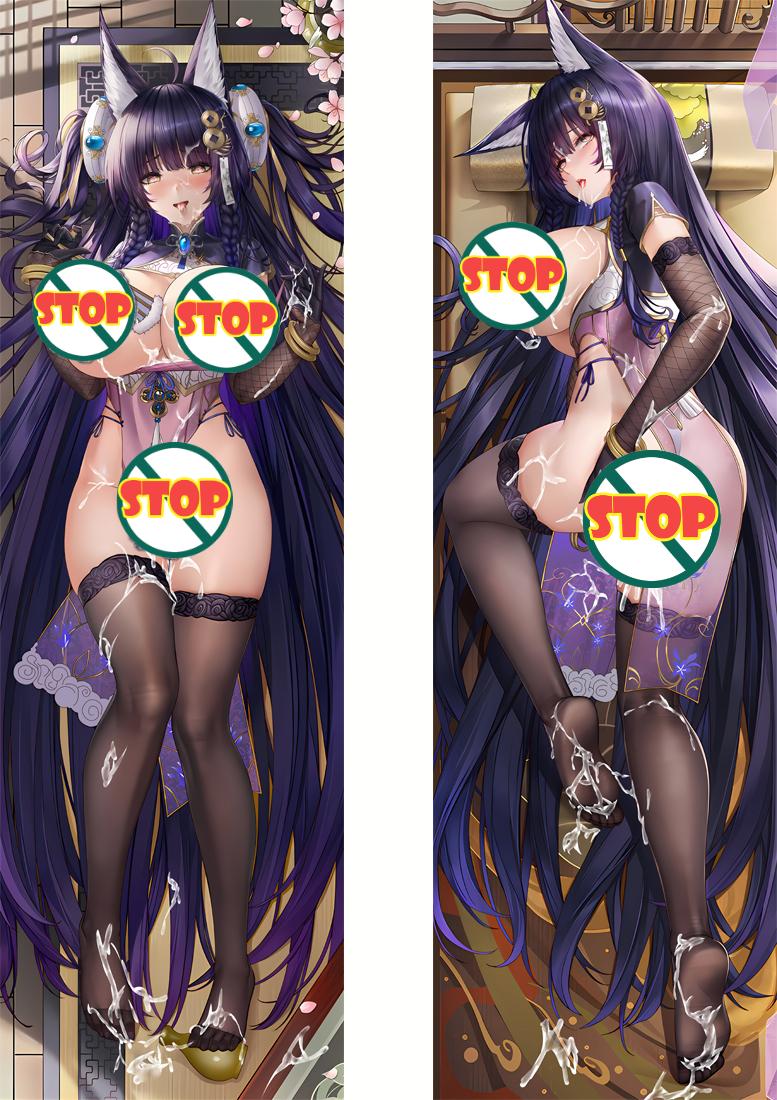 Azur Lane Musashi Anime Dakimakura Naked Body Pillow Cover image 0