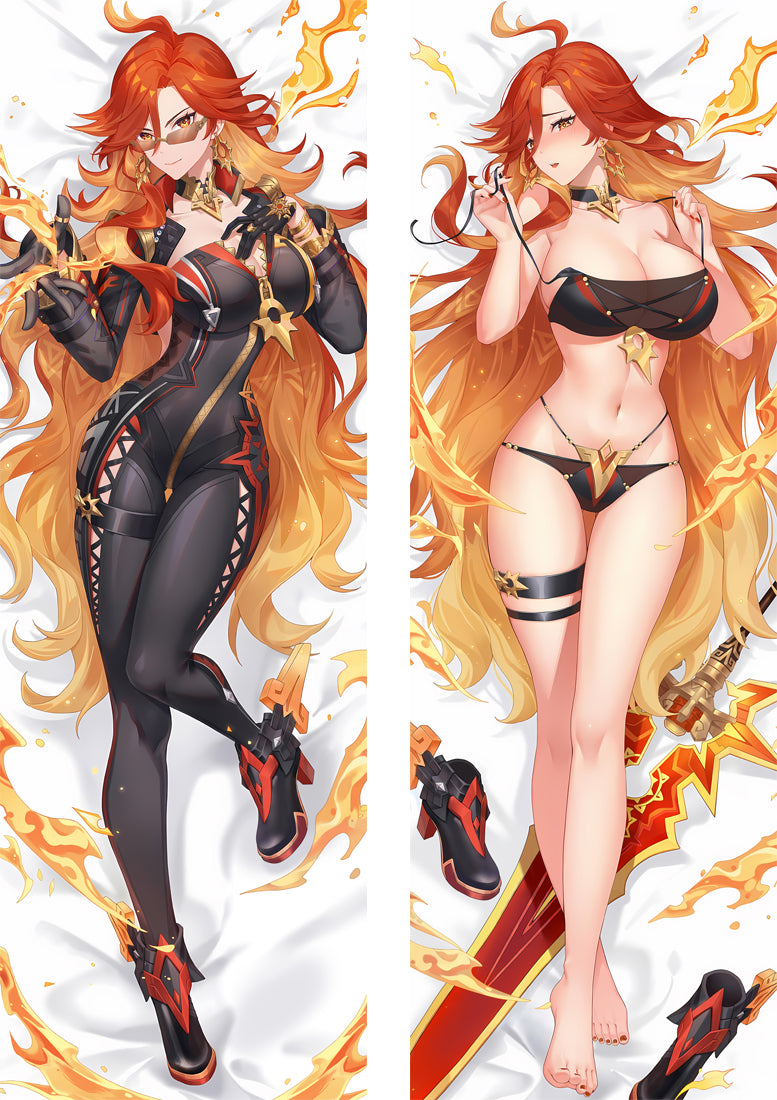 Genshin Impact Pyro Archon Mavuika Anime Dakimakura Body Pillow Cover image 0