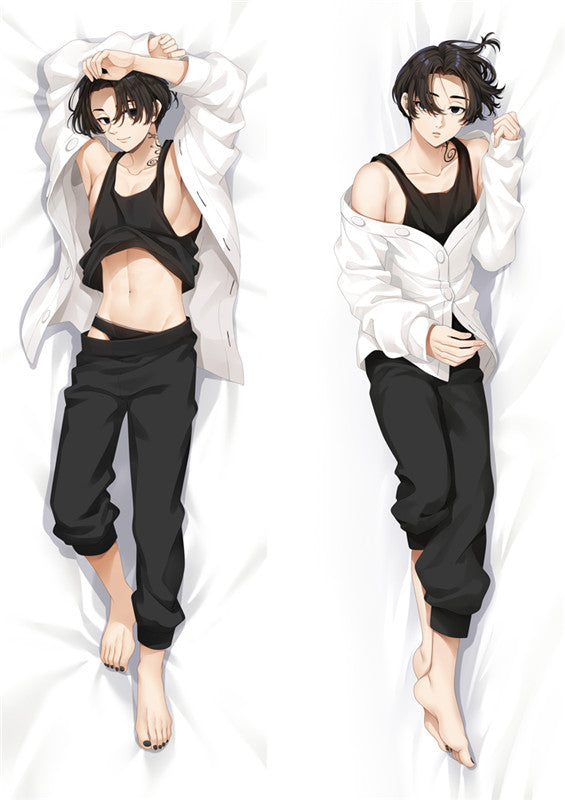 Tokyo Revengers Manjiro Sano Black Hair MiKey Body Pillow Cover image 0