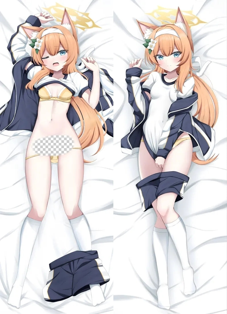 Blue Archive Iochi Mari Anime Dakimakura Girl Body Pillow Cover image 0