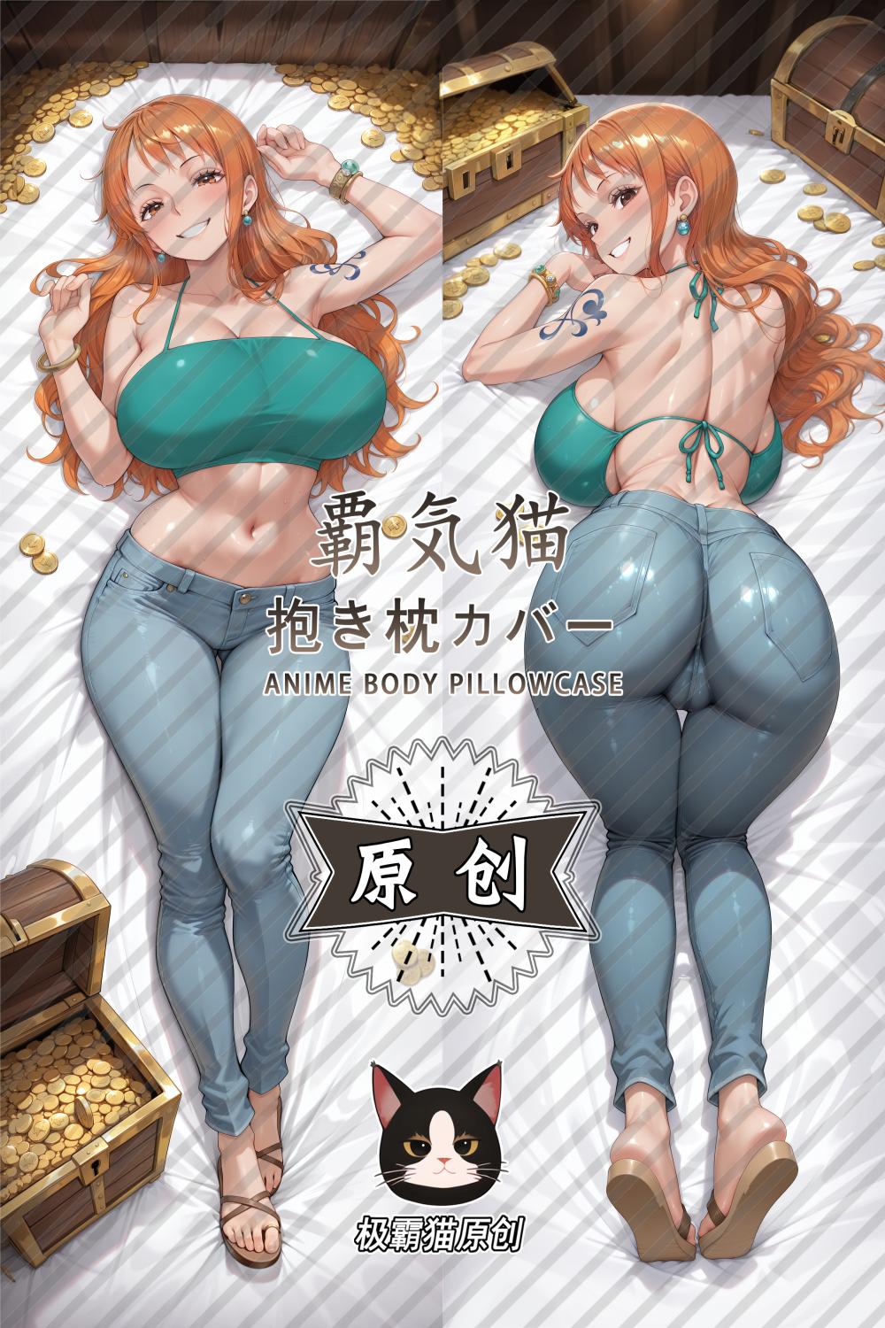 One Piece Nami Anime Dakimakura Girl Body Pillow Cover image 0