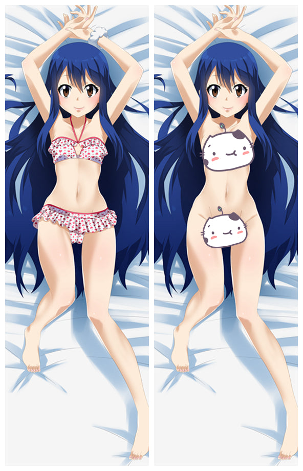 Fairy Tail Wendy Marvell with Double Sides Zipper to make love Anime Dakimakura Pillow Case image 0