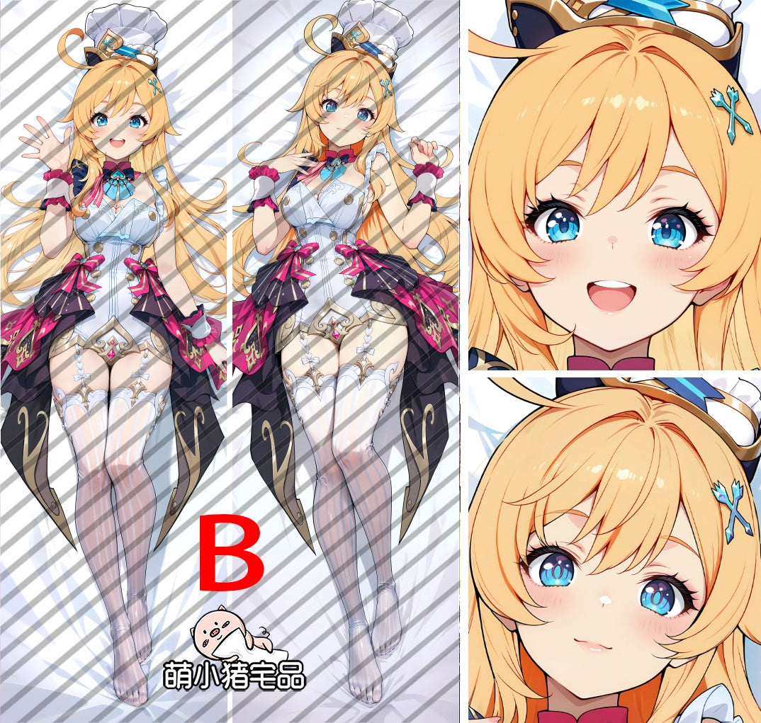 Genshin Impact Escoffier Anime Dakimakura Body Pillow Cover image 0