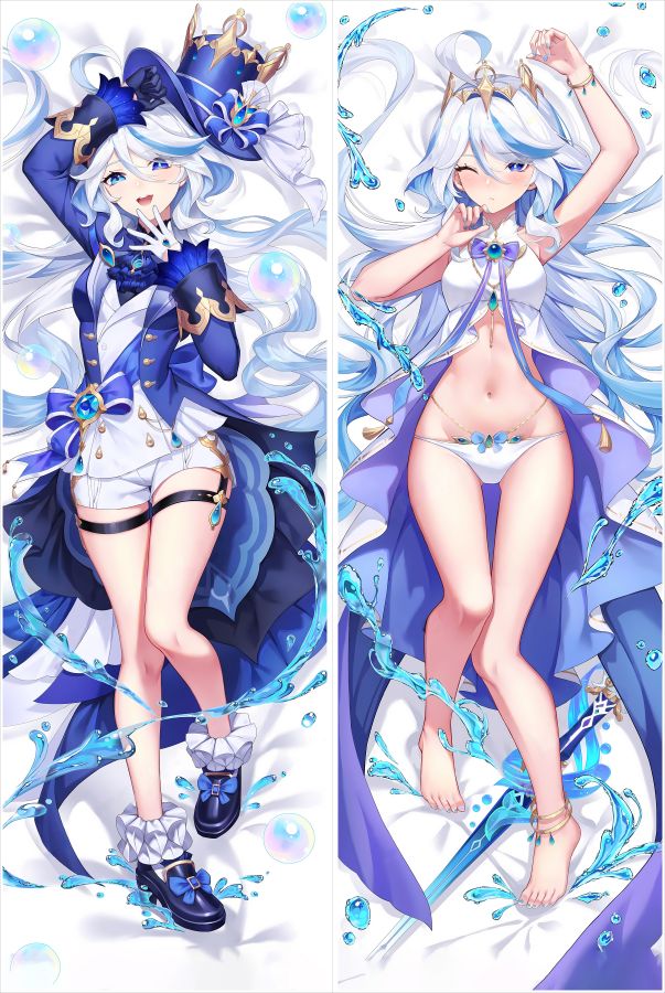 Genshin Impact Focalors Anime Dakimakura Sexy Body Pillow Cover image 0