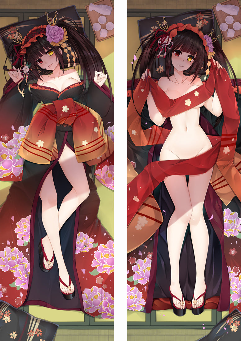 Date A Live Flower Tokisaki Kurumi Anime Dakimakura Pillow Cover image 0