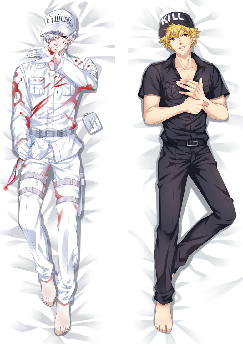 White Blood Cell Leukocyte & Kill Cytotoxic T cell Dakimakura Body Pillow Cover - Cells at Work! image 0