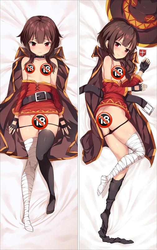KonoSuba: Godos Blessing on this Wonderful World! Megumin with Double Sides Zipper to make love Anime Dakimakura Pillow Case image 0
