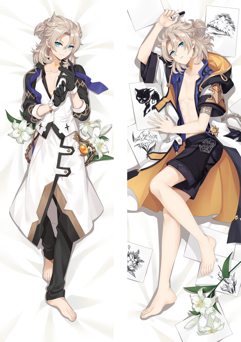 Genshin Impact ALBEDO Dakimakura Body Pillow Cover image 0