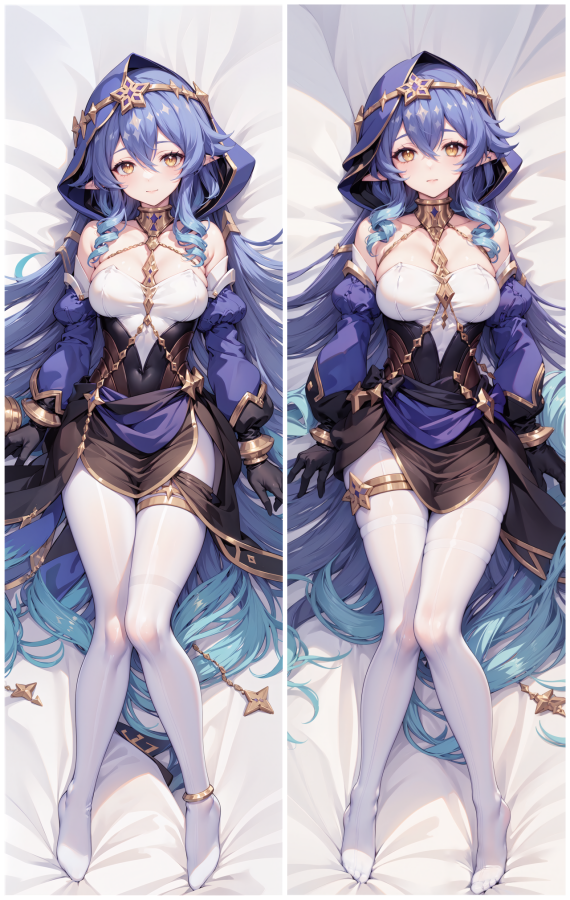 Genshin Impact Layla Anime Dakimakura Girl Body Pillow Cover image 0