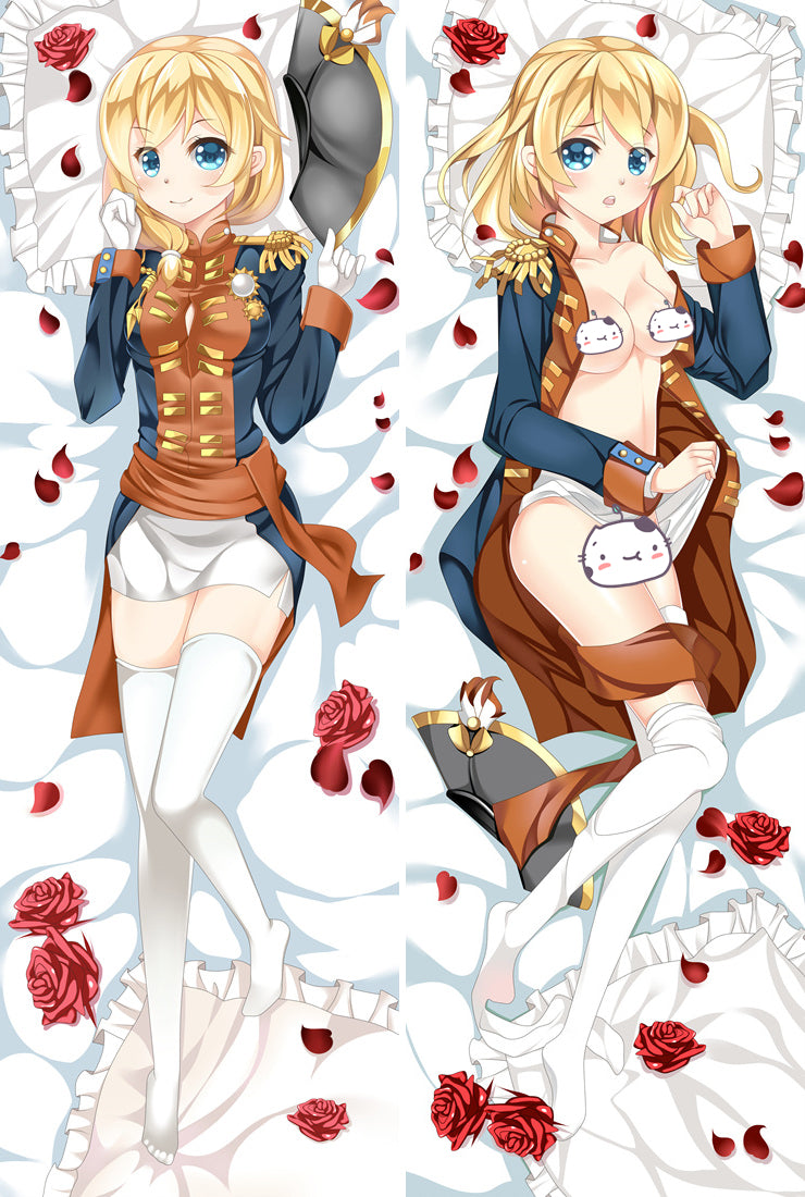 Warship Girls Rodney Anime Dakimakura Pillow Cover image 0