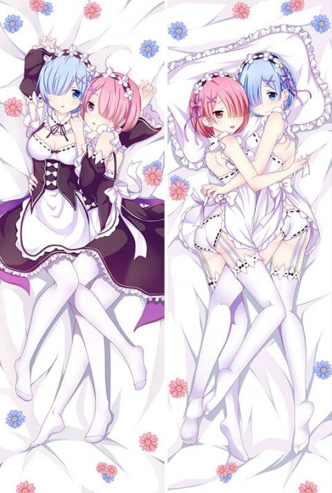 Re:Zero Rem Ram Anime Dakimakura Pillow Cover66087 image 0