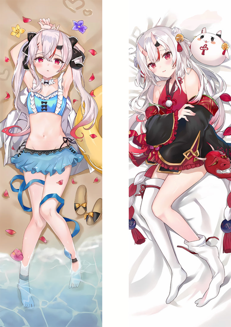 Virtual Youtuber Nakiri Ayame Hugging Anime Dakimakura Body Pillow Cover image 0