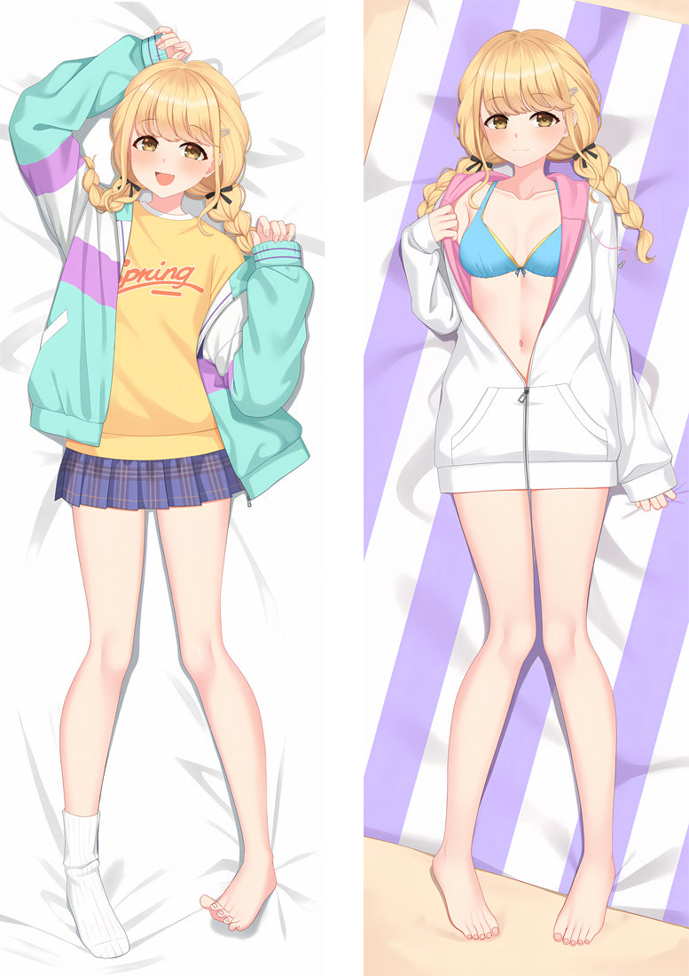 Gakuen Idolmaster Fujita Kotone Anime Dakimakura Girl Body Pillow Cover image 0