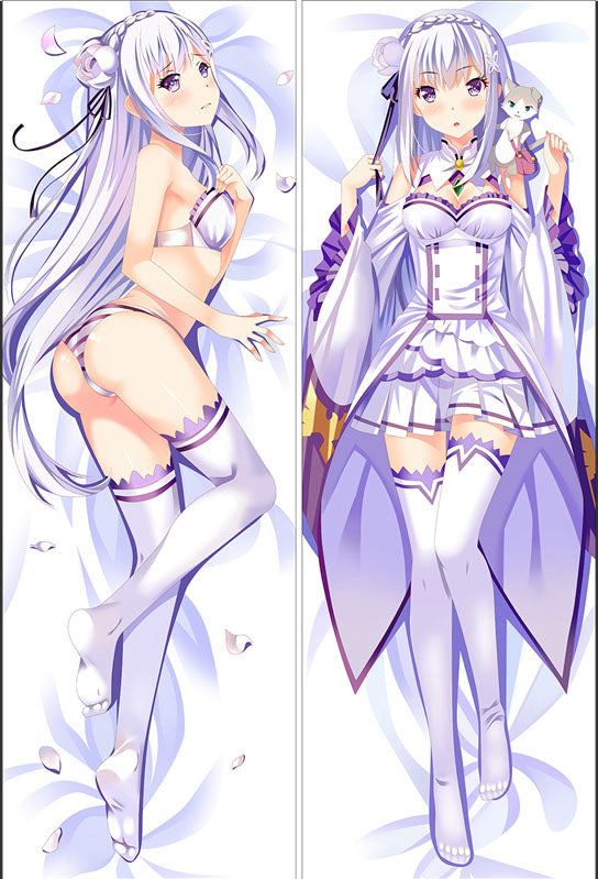 Re:Zero Emilia Anime Dakimakura Body Pillow Cover64118 image 0