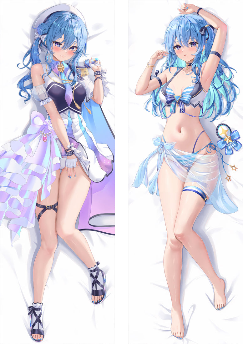 Virtual Youtuber Hoshimachi Suisei Anime Dakimakura Body Pillow Cover image 0