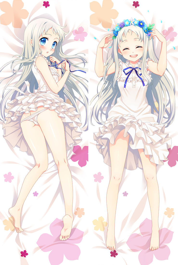 Anohana The Flower We Saw That Day Meiko Honma Menma Anime Dakimakura Pillow Case image 0