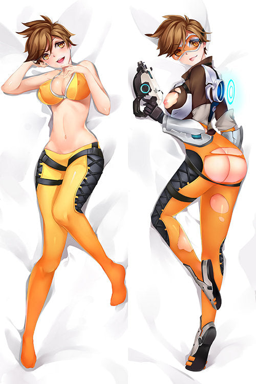Overwatch Tracer Anime Dakimakura Hugging Pillow Cover image 0