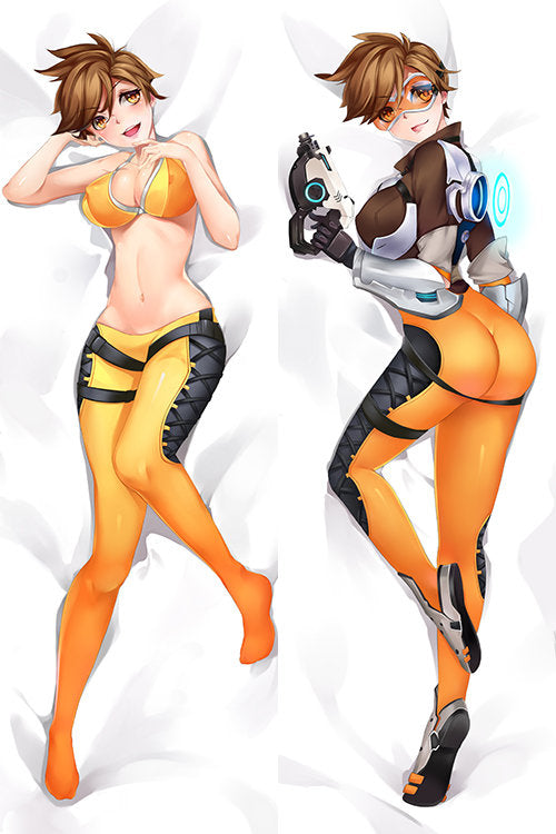 Overwatch Tracer Anime Dakimakura Japanese Pillow Cover image 0