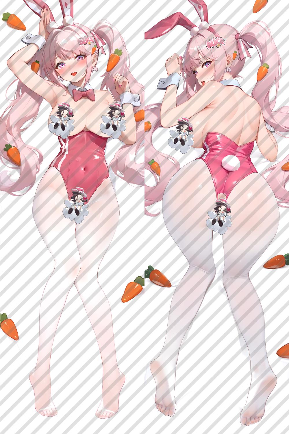 Goddess of Victory: Nikke Alice with Double Sides Zipper to make love Anime Dakimakura Pillow Case image 0