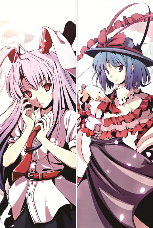TouHou ProjectReisen Udongein Inaba & Nagae Iku Anime Dakimakura Waifu Pillow Case image 0