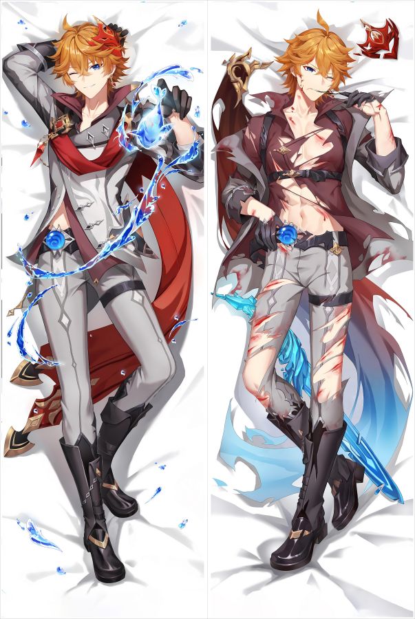 Genshin Impact Tartaglia Anime Dakimakura Sexy Body Pillow Cover image 0