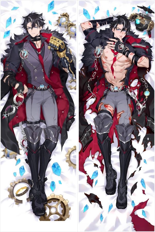 Genshin Impact Wriothesley Anime Dakimakura Body Pillow Cover image 0