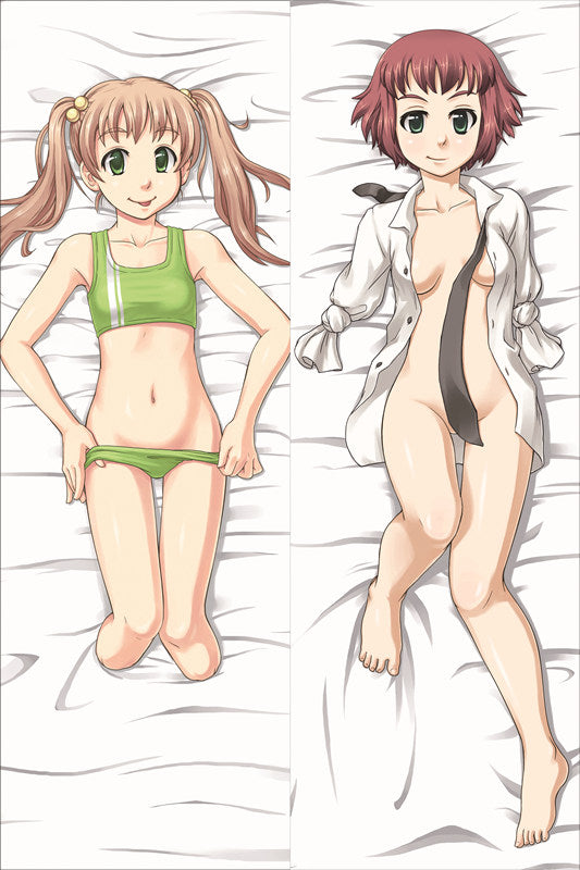Katawa Shoujo Barazaki Emi +Tezuka Rin Anime Dakimakura Japanese Pillow Cover image 0