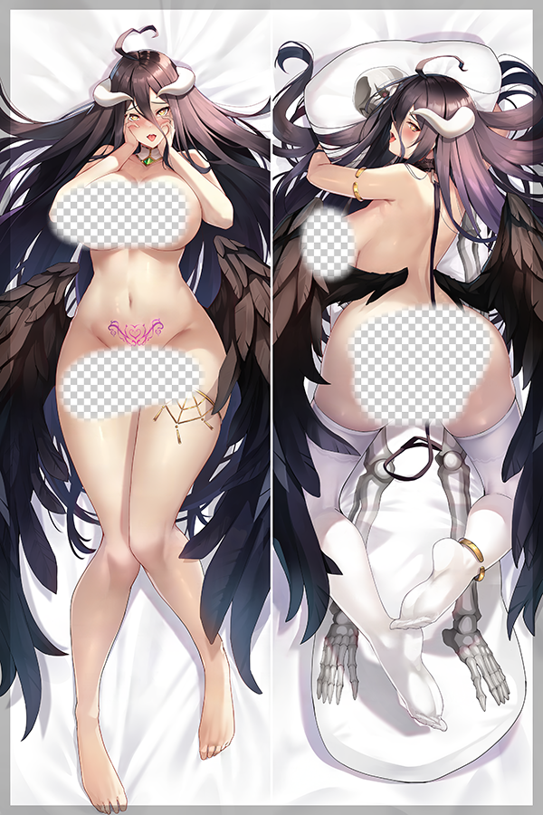 Overlord Albedo with Double Sides Zipper to make love Anime Dakimakura Pillow Case image 0