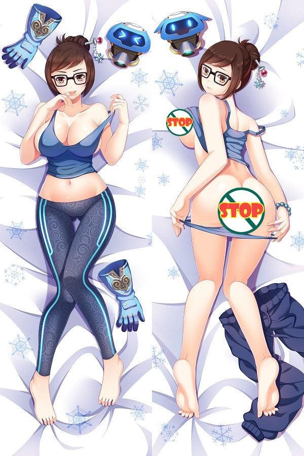 Overwatch Mei Anime Dakimakura Pillow Case image 0