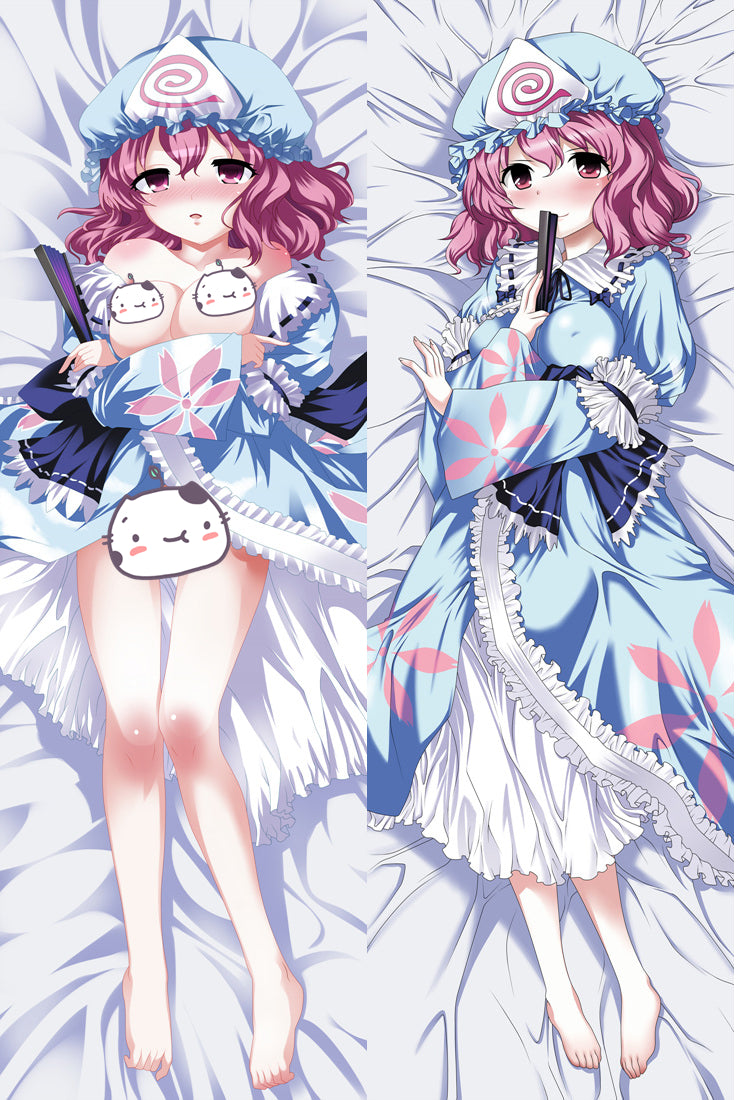 Touhou Project Yuyuko Saigyouji Anime Dakimakura Pillow Cover image 0