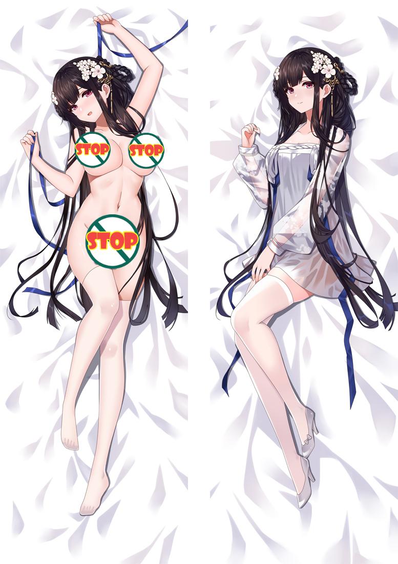 Azur Lane ROC Yat Sen Anime Dakimakura Naked Body Pillow Cover image 0