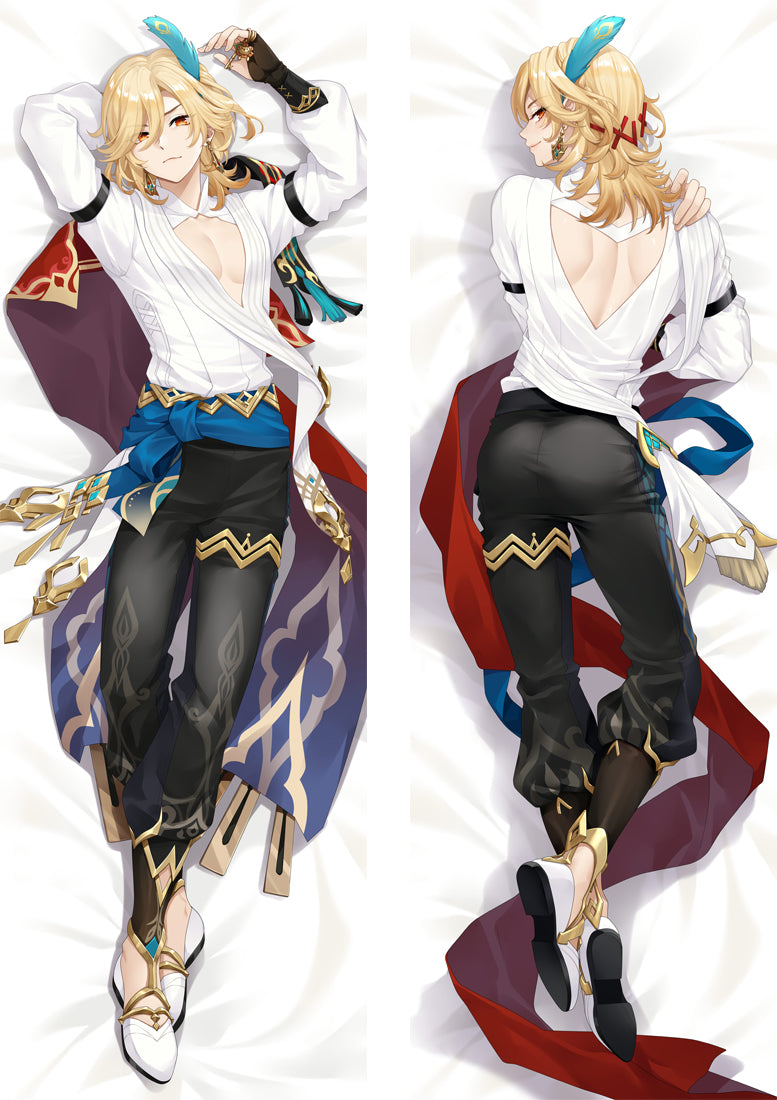Genshin Impact Kaveh Anime Hugging Dakimakura Body Pillow Cover image 0