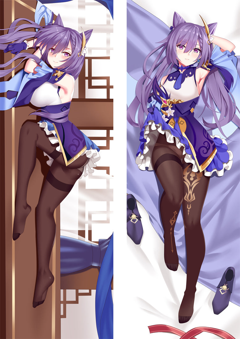 Genshin Impact Keqing Anime Dakimakura Body Pillow Cover image 0