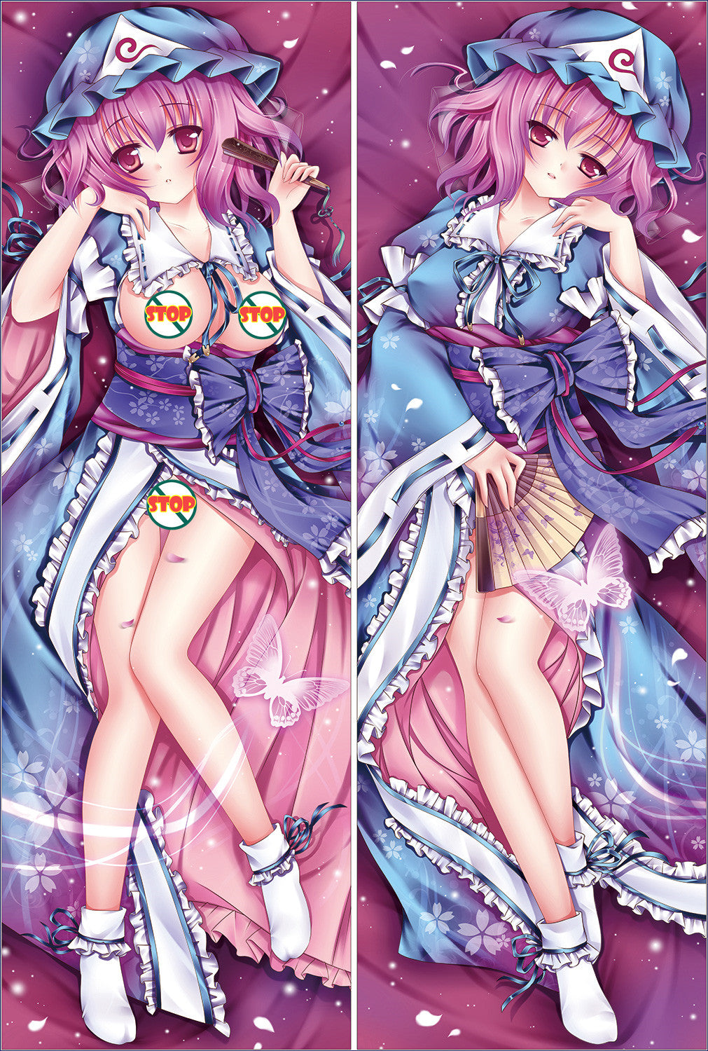 TouHou Project Saigyouji Yuyuko Anime Dakimakura Pillow Cover WOW-YC192 image 0